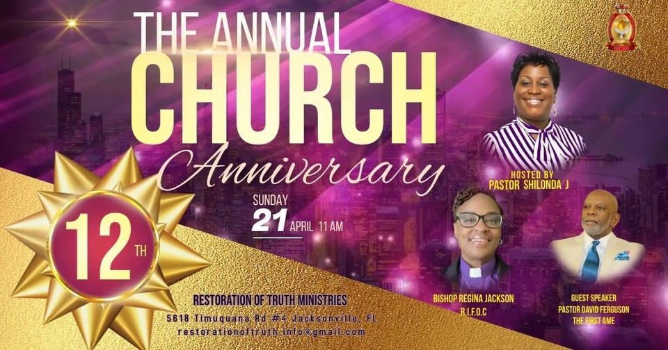 12th Year Pastor & Church Anniversary 