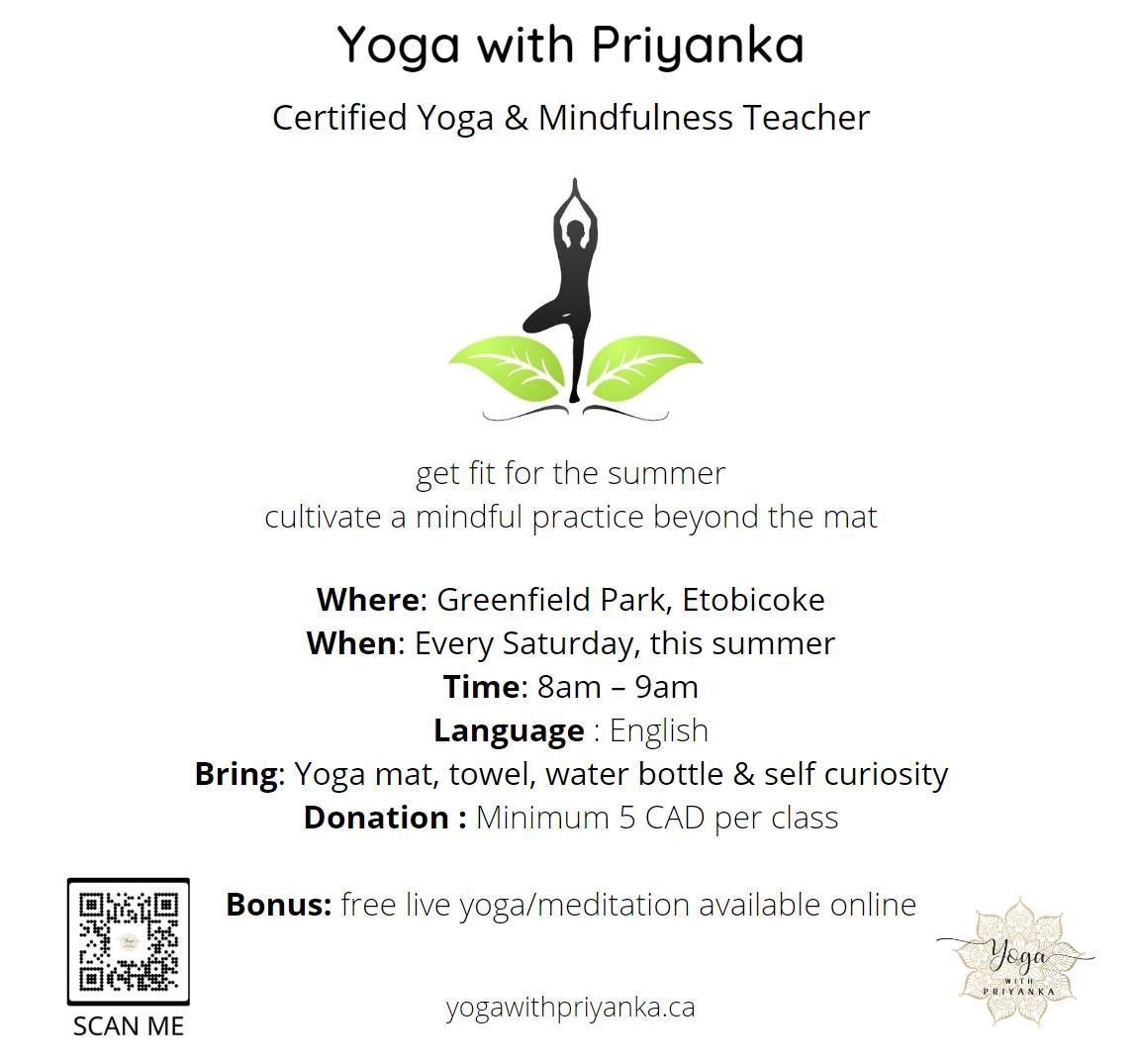 Yoga in the Park Every Saturday 