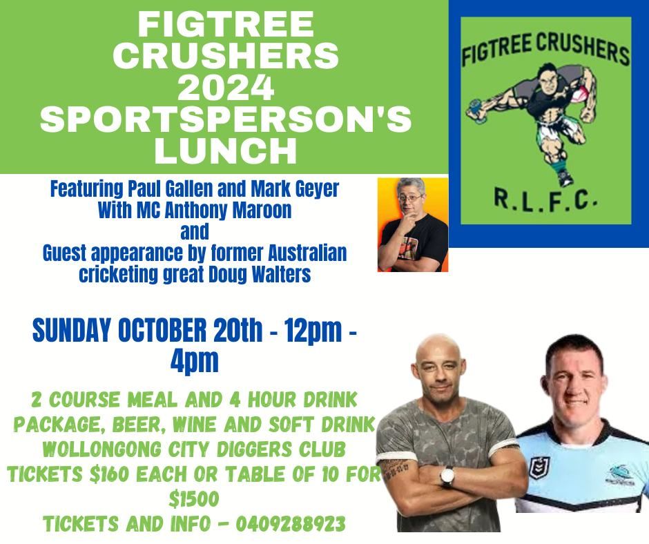 Figtree Crushers 2024 - Sportsperson's Lunch