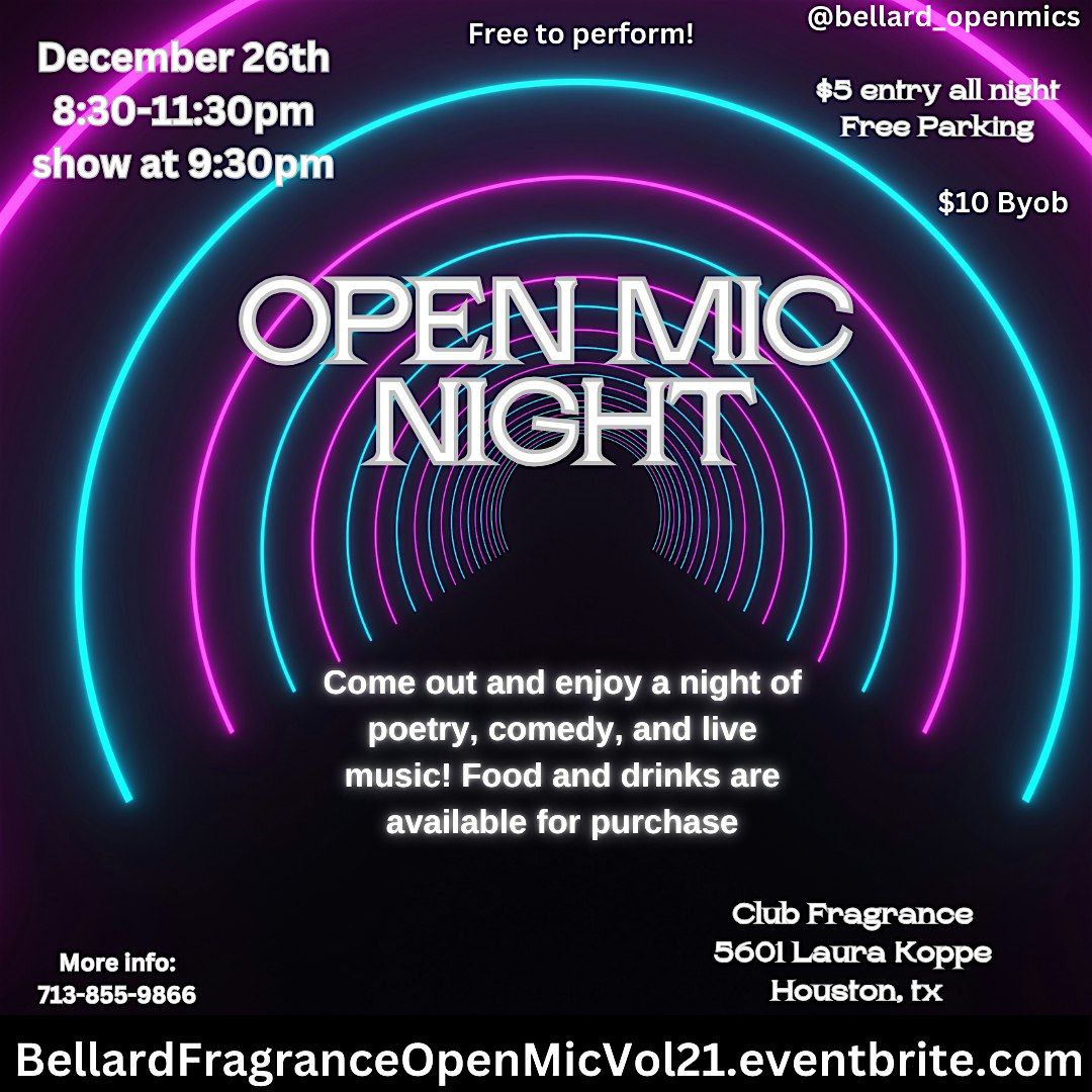 Open mic Night at Fragrance Sports Bar