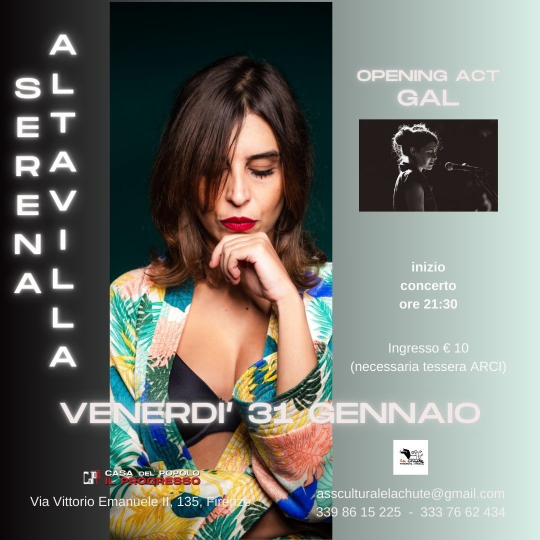 [#redrum live 16] \u2022 SERENA ALTAVILLA in concerto \u2022 in apertura: GAL 