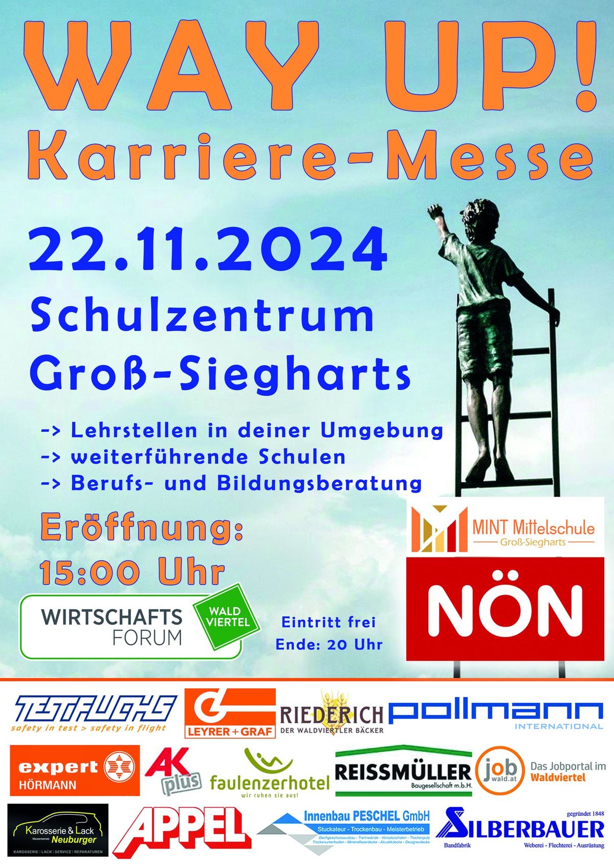 WAY UP! Karriere-Messe im Schulzentrum Gro\u00df-Siegharts