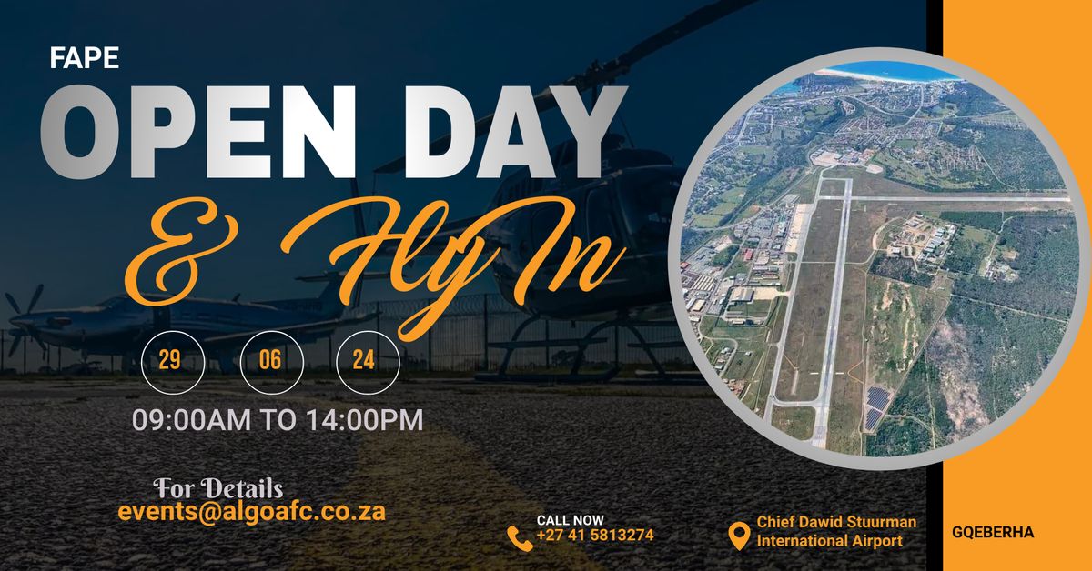 FAPE ANNUAL GENERAL AVIATION OPEN DAY & FLY IN 2024 (Chief Dawid Stuurman International Airport)) 