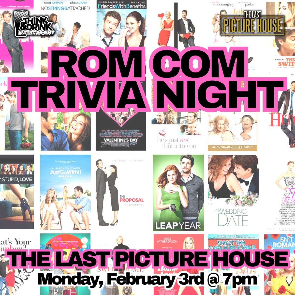 Rom Com Trivia Night @ The Last Picture House (Davenport, IA) \/ Monday, February 3rd @ 7pm