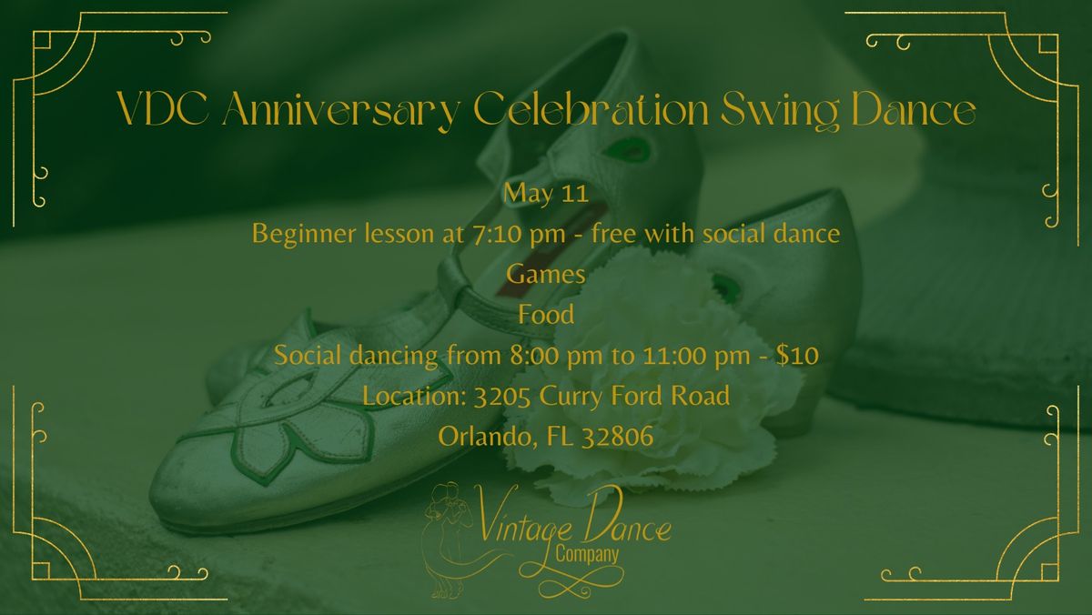 Vintage Dance Company's 3 Year Anniversary Swing Dance 