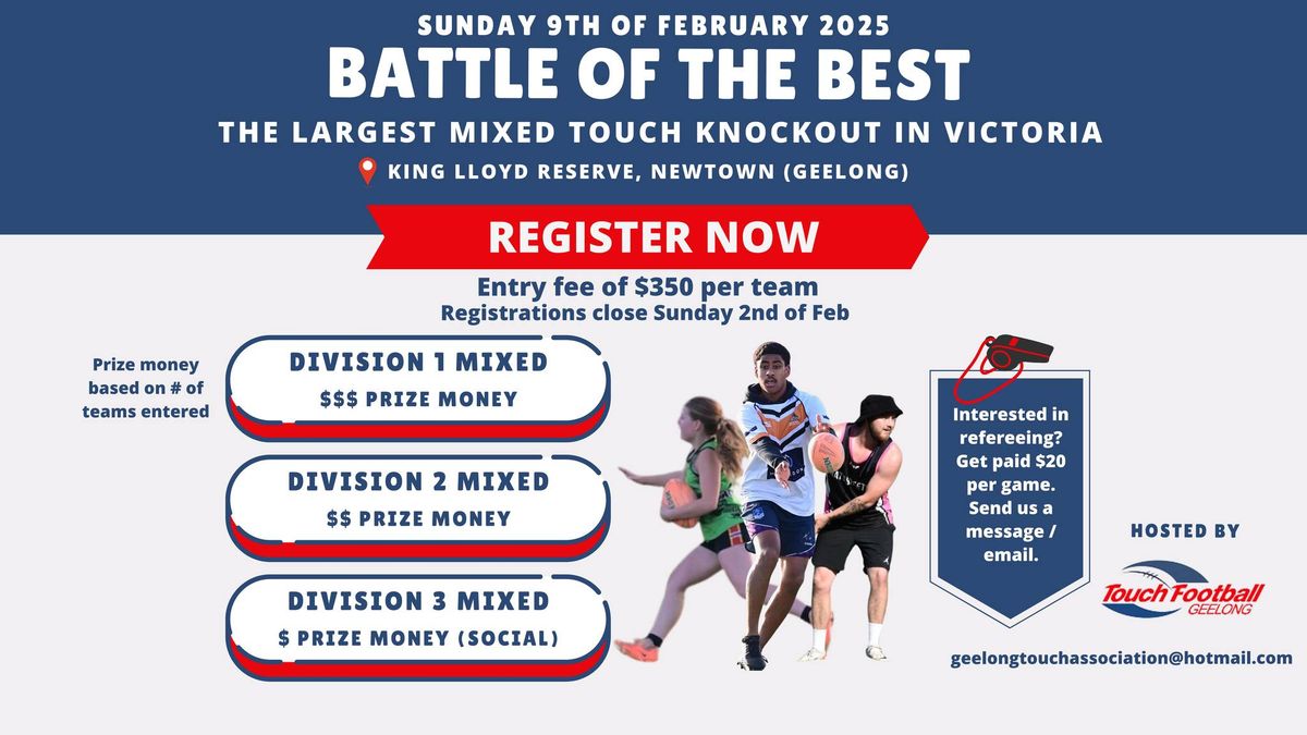 Battle of the Best - Mixed Touch Football Knockout Tournament