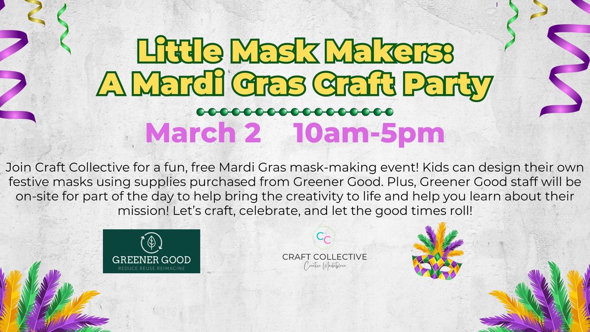 Mardi Gras Masks with Craft Collective & Greener Good