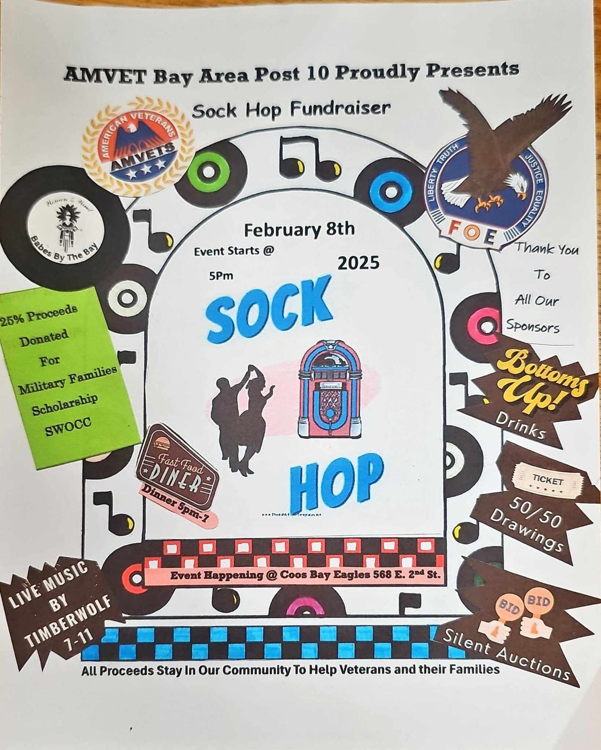 AMVETS Annual Sock Hop Fundraiser