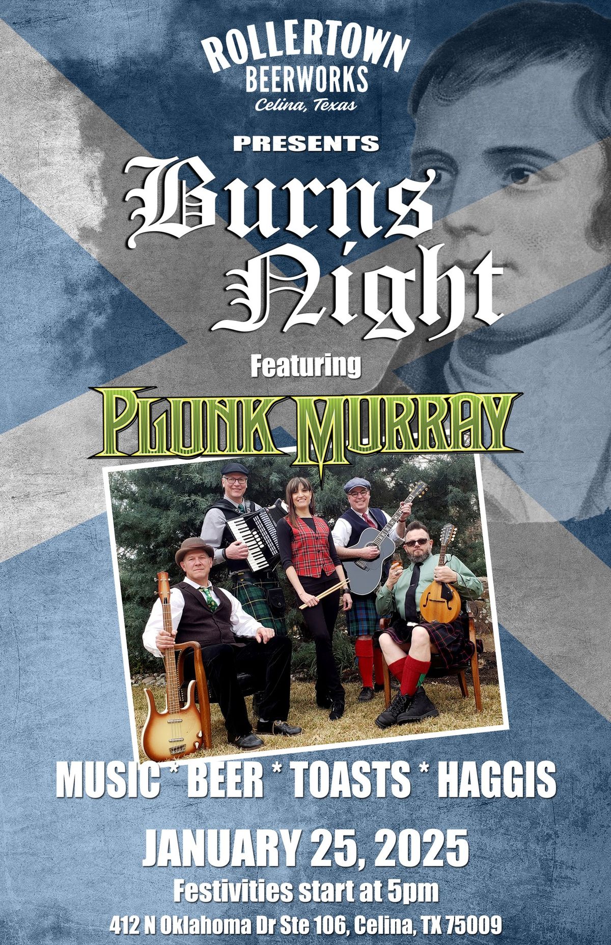 Plunk Murray @ Burns Night at Rollertown Beerworks!