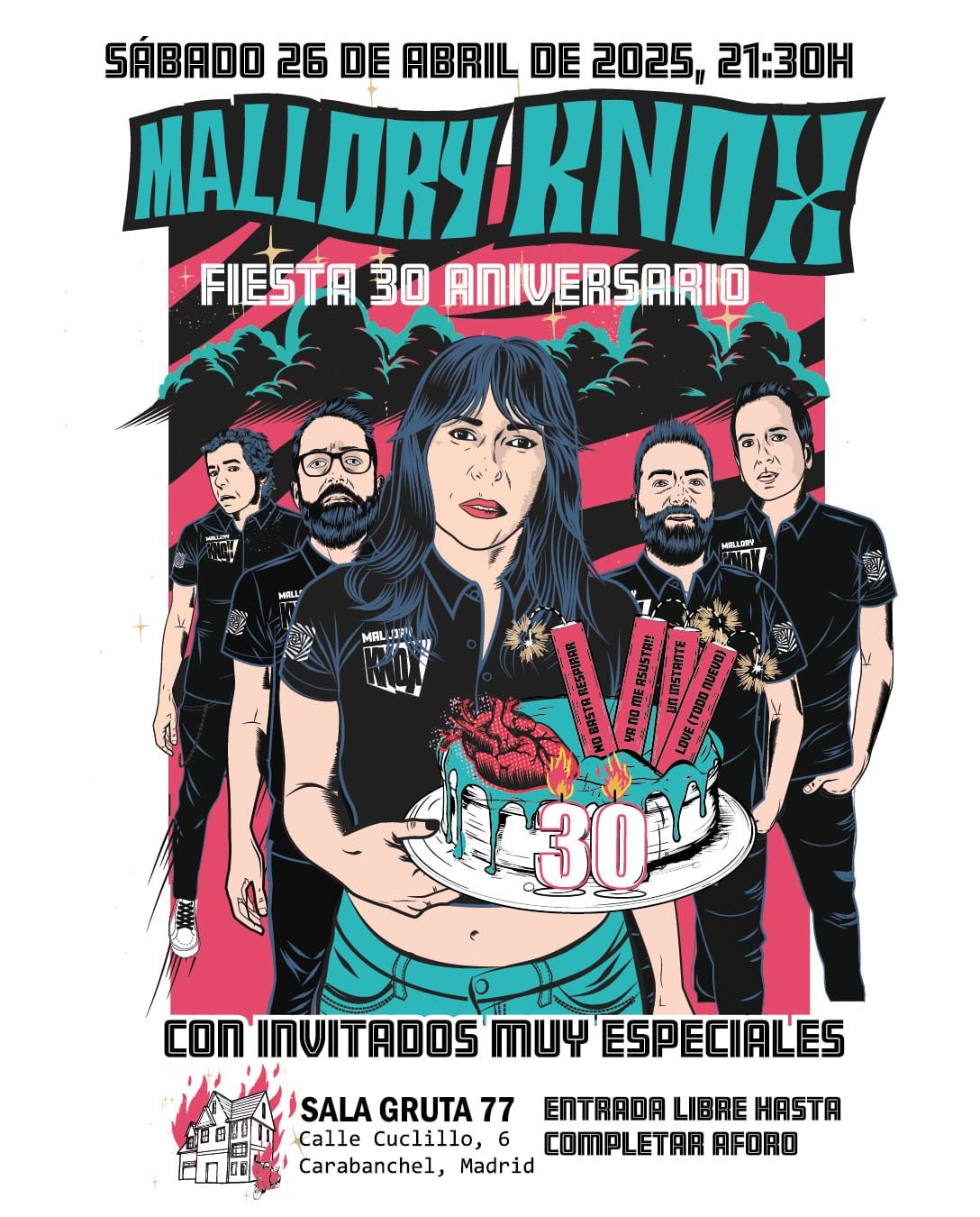 Mallory Knox CONCIERTO 30 ANIVERSARIO en Gruta77