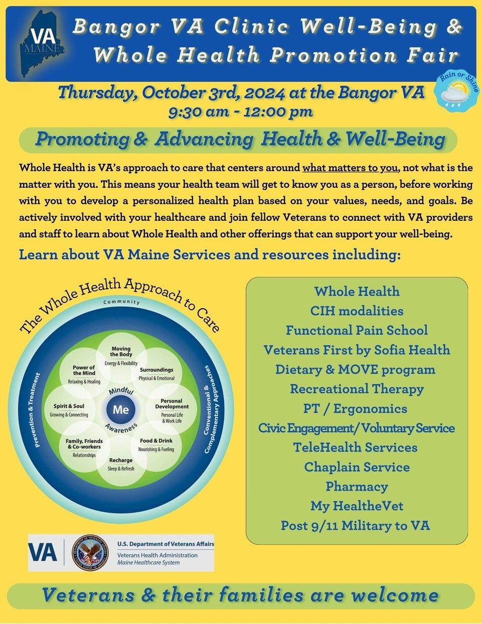 Bangor VA Clinic Well-Being & Whole Health Promotion Fair