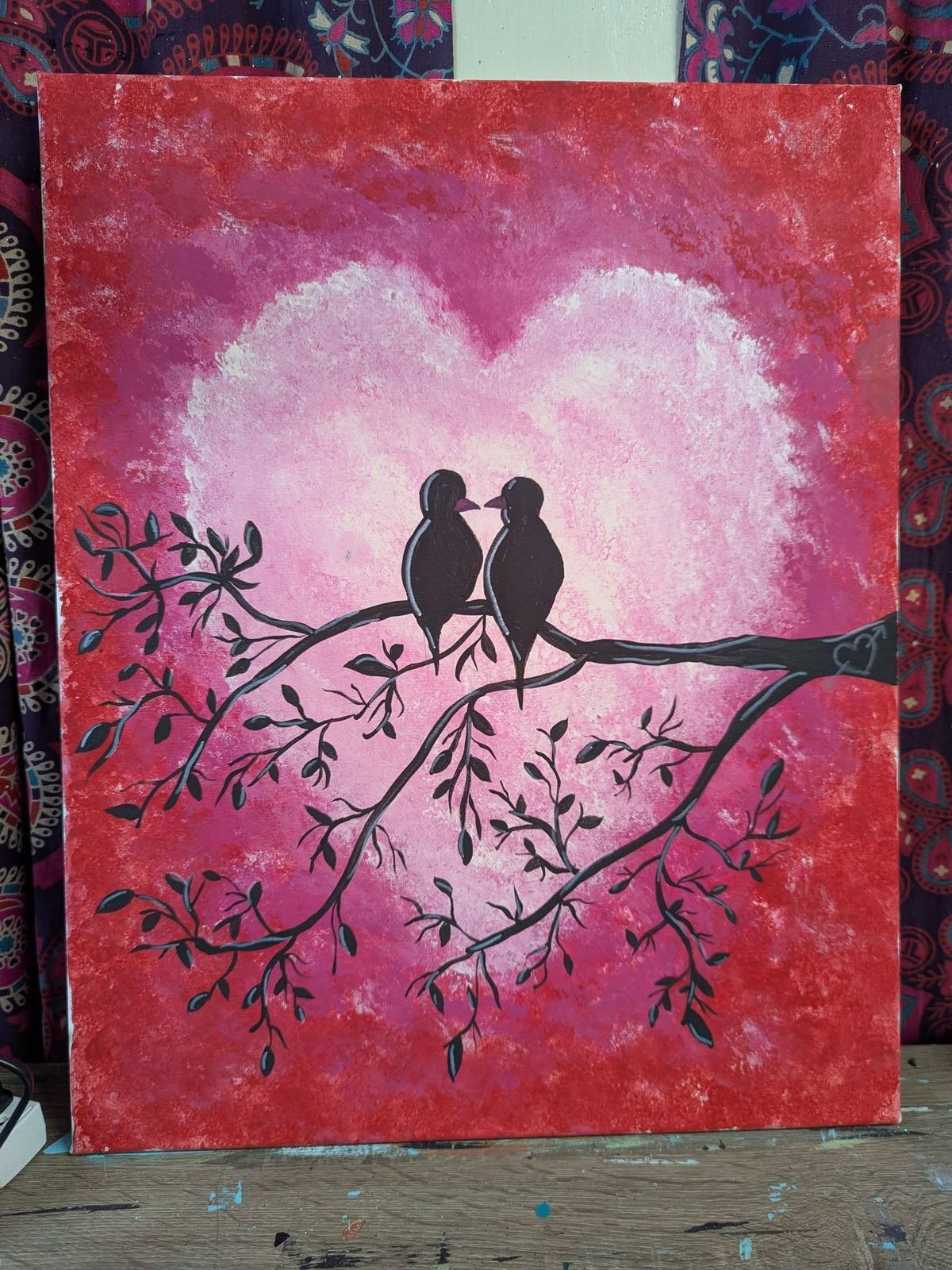 Whimsical Love Birds Paint Party at Wild Birds Unlimited 