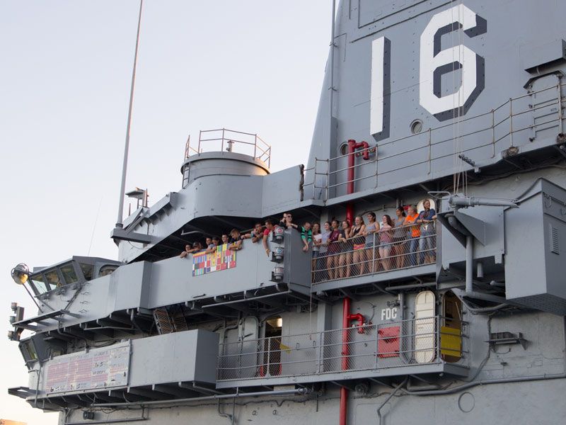 USS Lexington Overnight