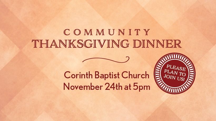 Community Thanksgiving dinner