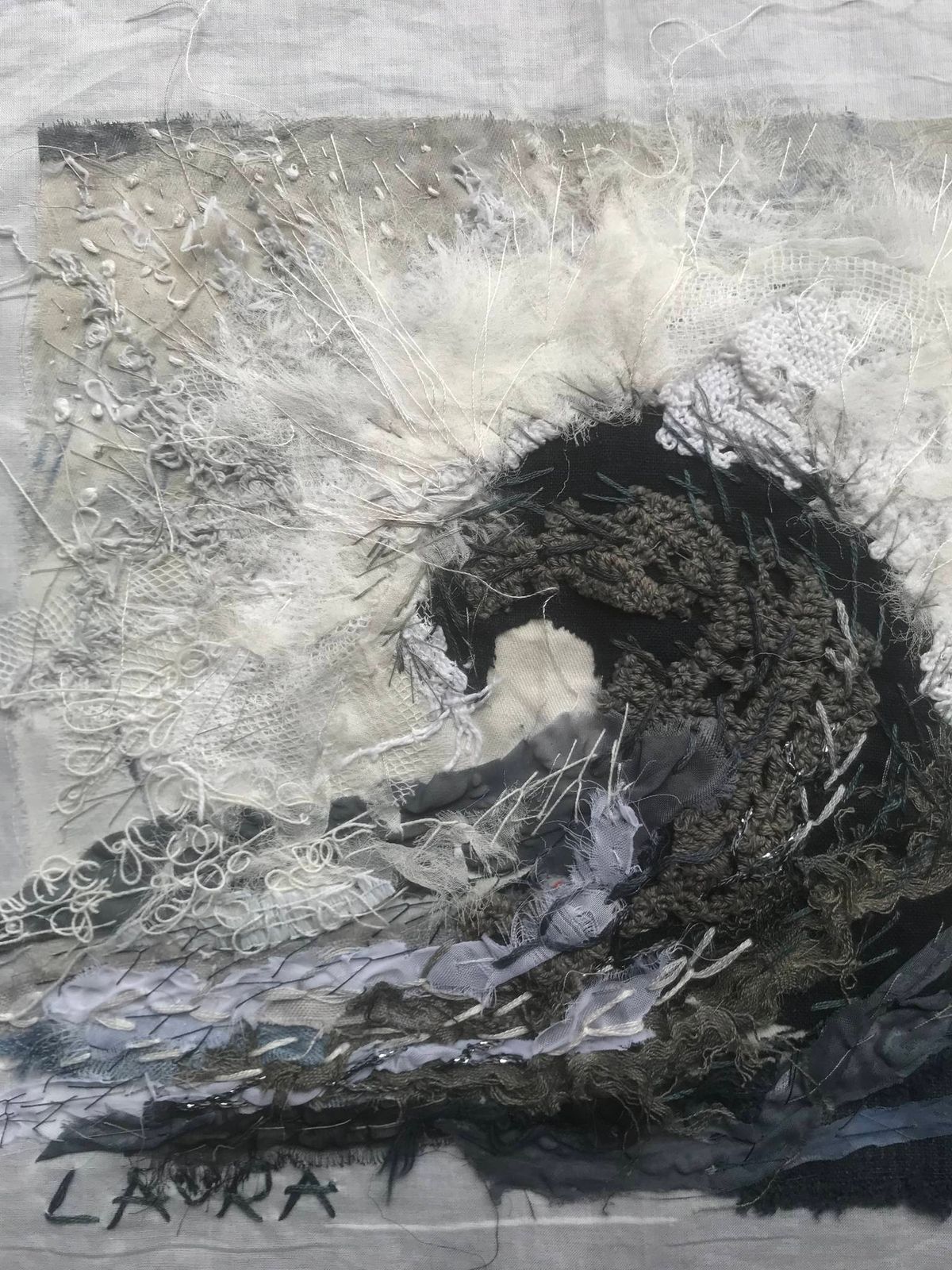 'The Wave-Inspired by Hokusai' - Textile Art Workshop 