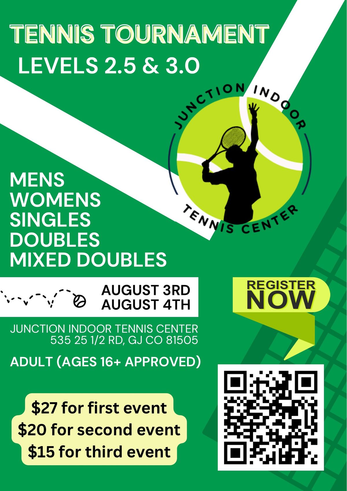 2.5 & 3.0 Tennis Tournament \ufffd