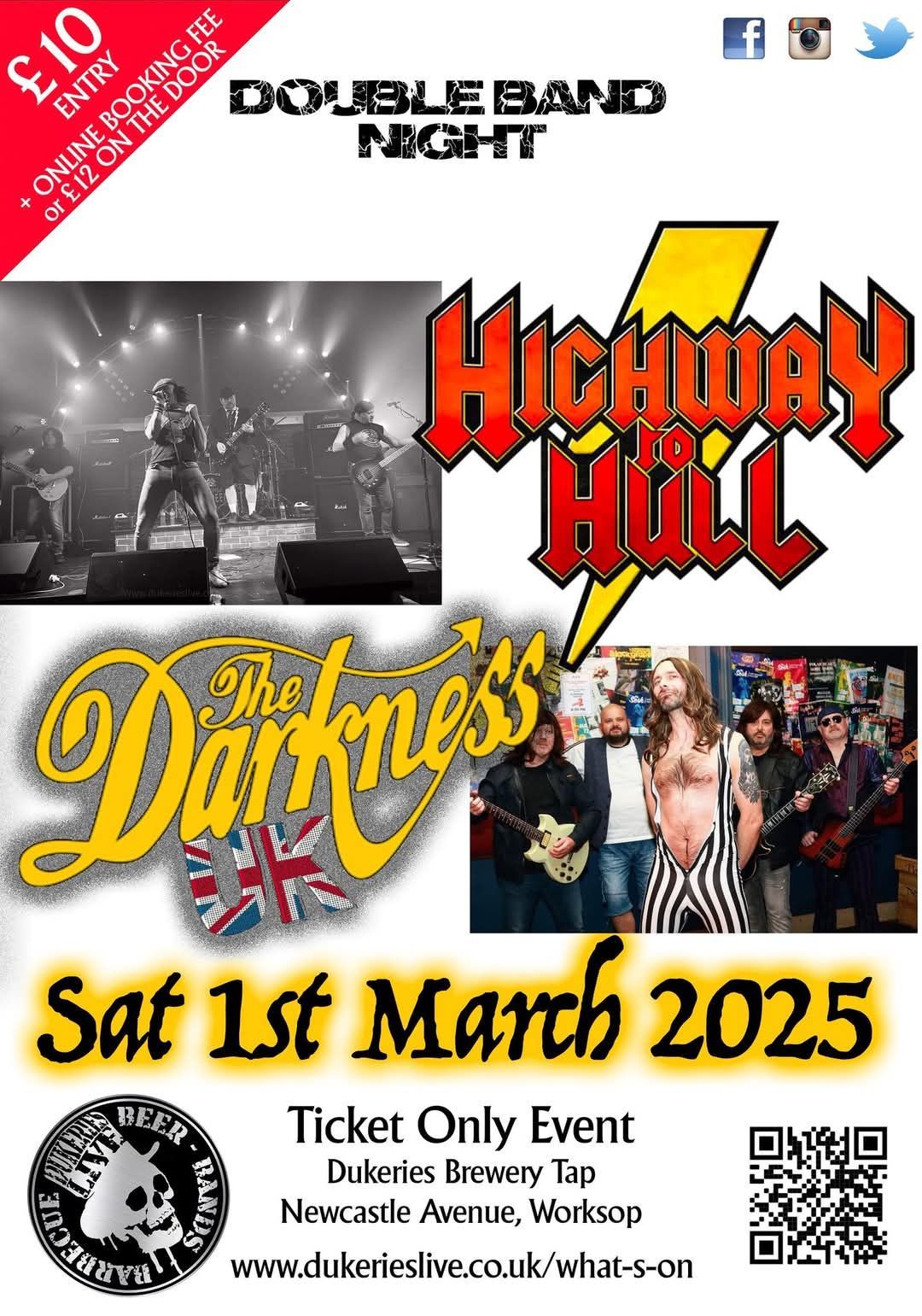 Highway to Hull ACDC Tribute w. The Darkness UK @ The Dukeries