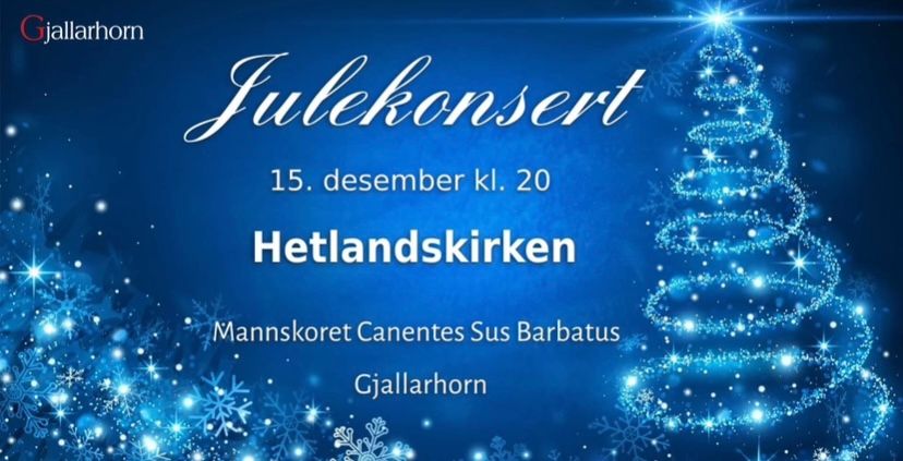 Julekonsert med Gjallarhorn og Mannskoret Canentes Sus Barbatus