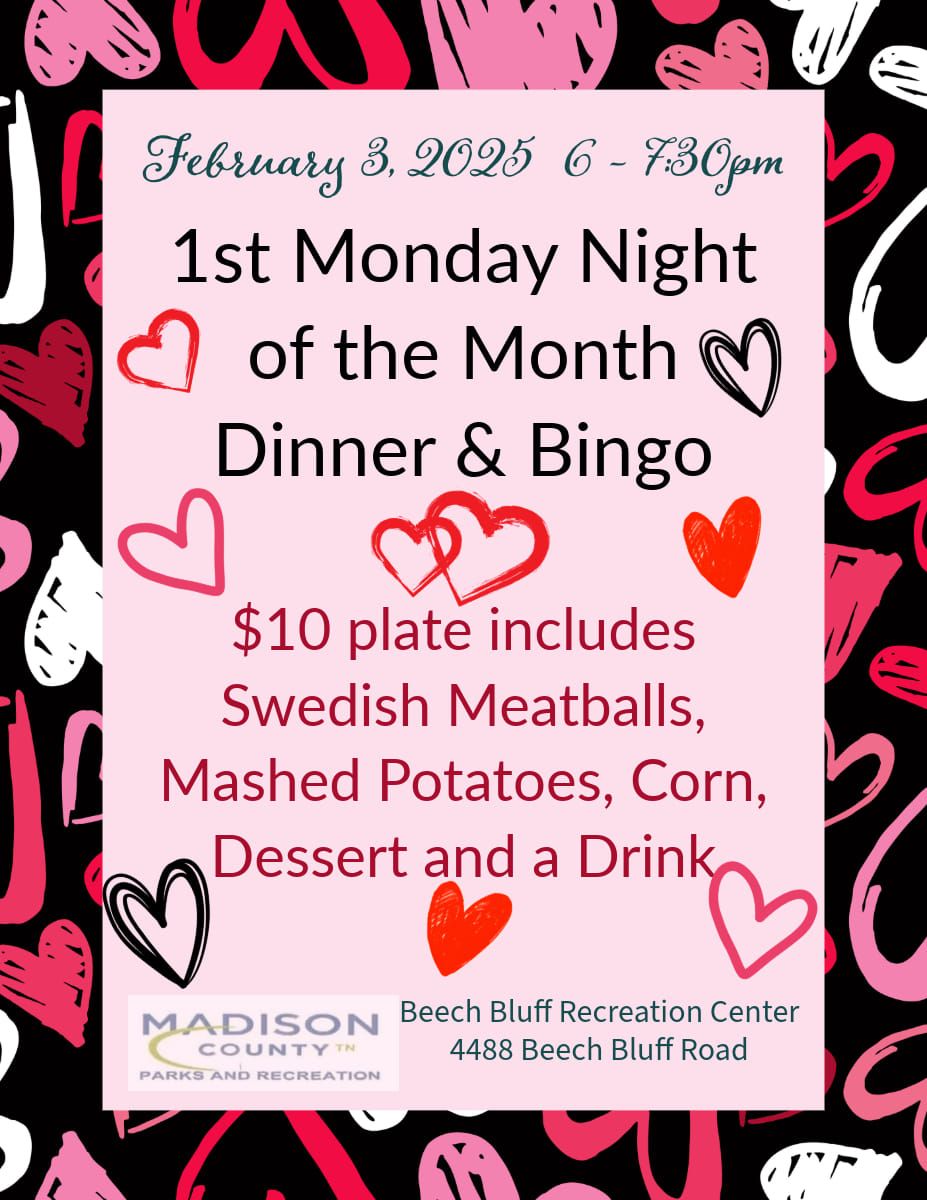 1st Monday Night of the Month Dinner & Bingo - February