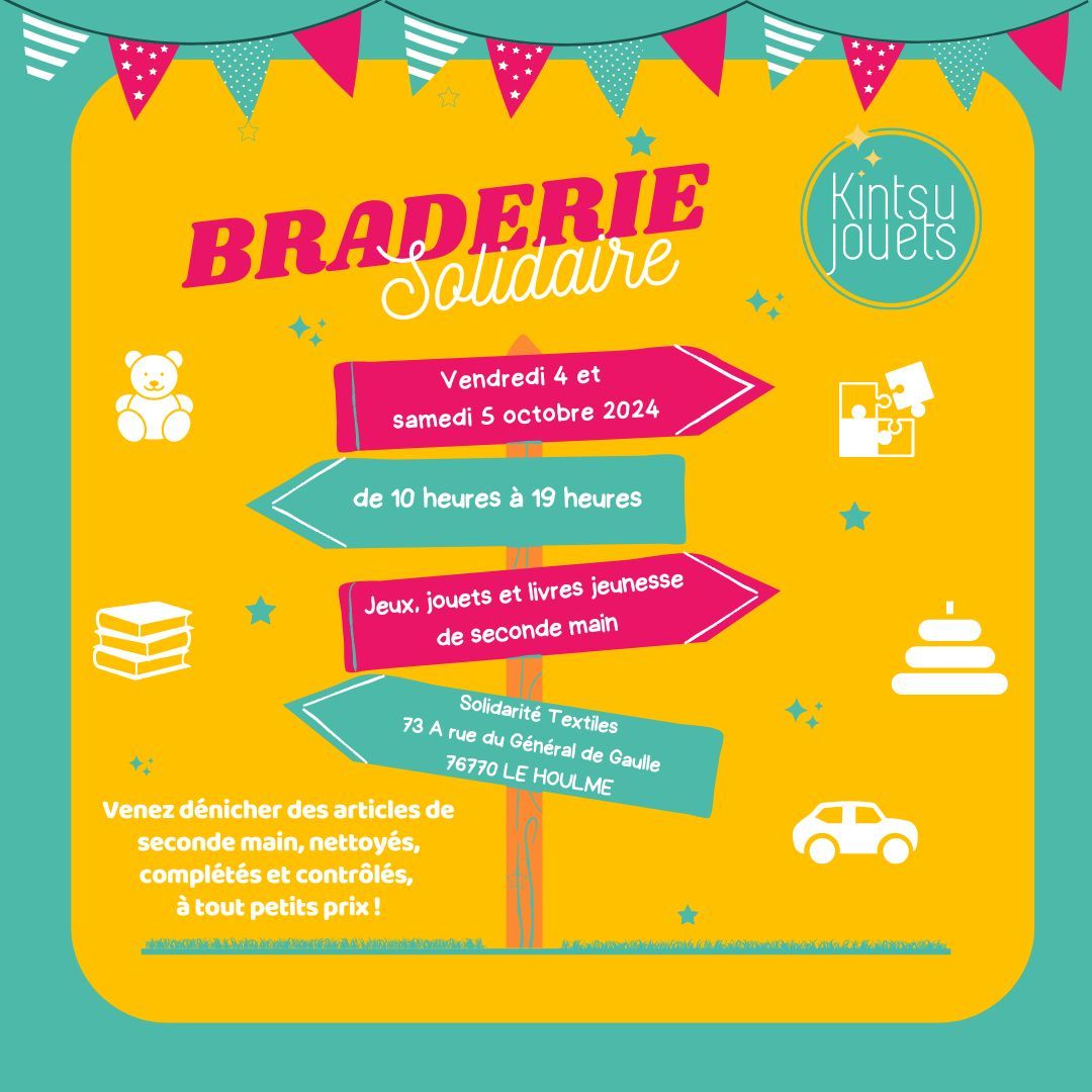 Braderie solidaire de Kintsu Jouets & Vente au Kilo de Solidarit\u00e9 Textiles