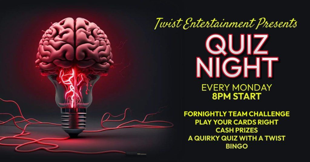 Monday Night Quiz from 8pm 