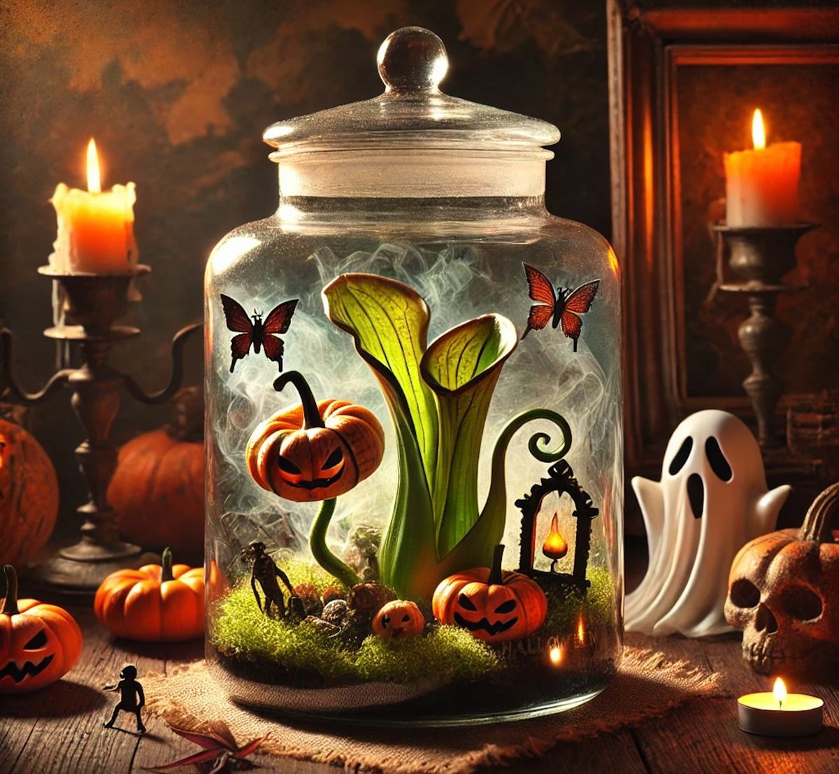 Create Your Own Halloween Themed Carnivorous Plant Terrarium