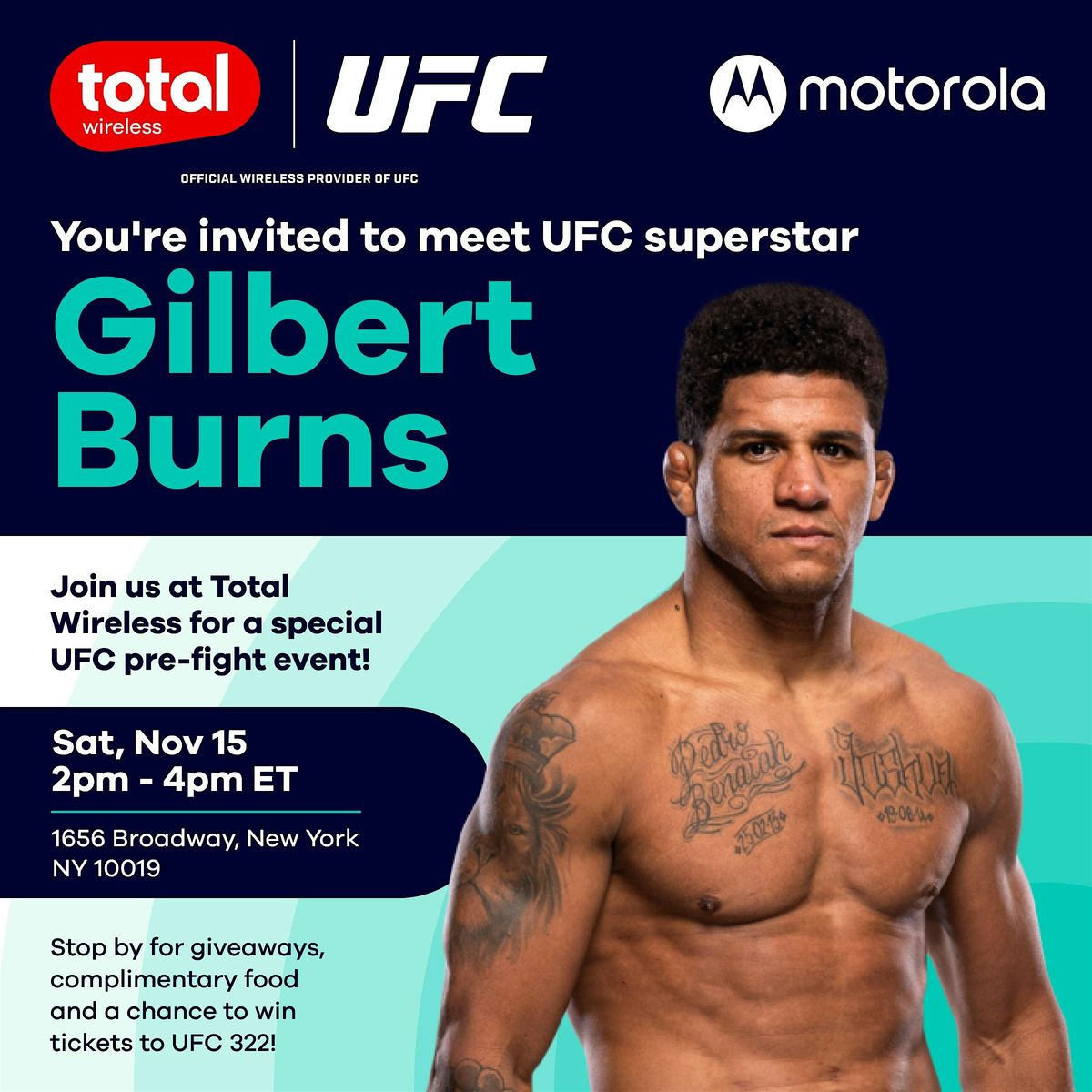 Meet & Greet UFC Legend Gilbert Burns!
