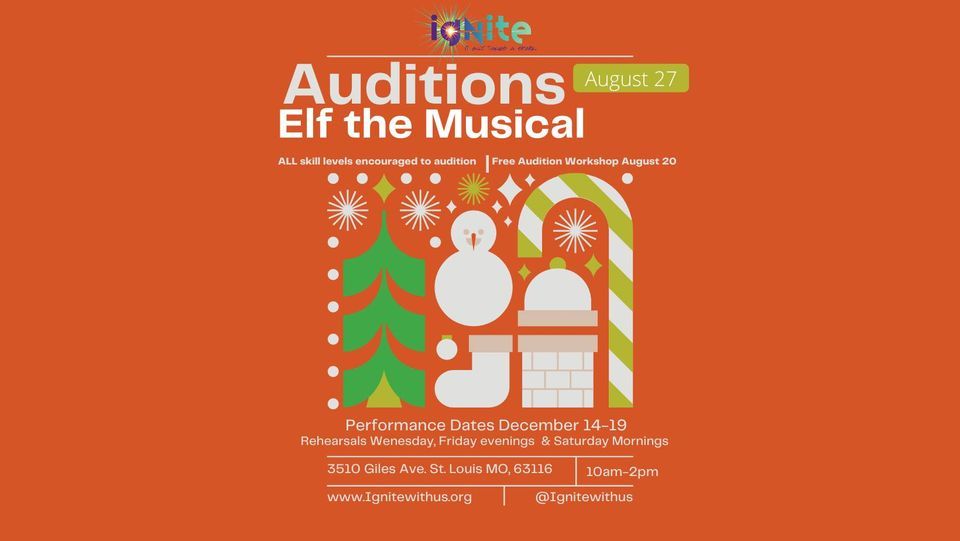 elf the musical tour 2022 auditions