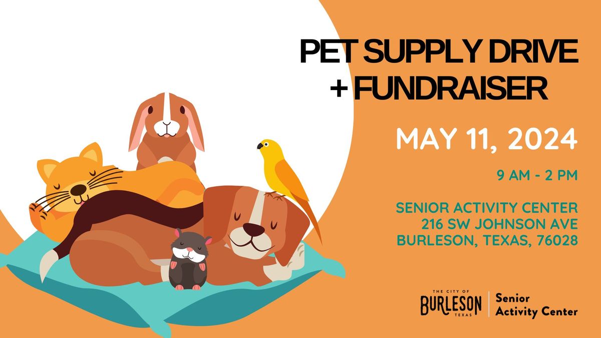 Senior Activity Center's Pet Supply Drive + Fundraiser