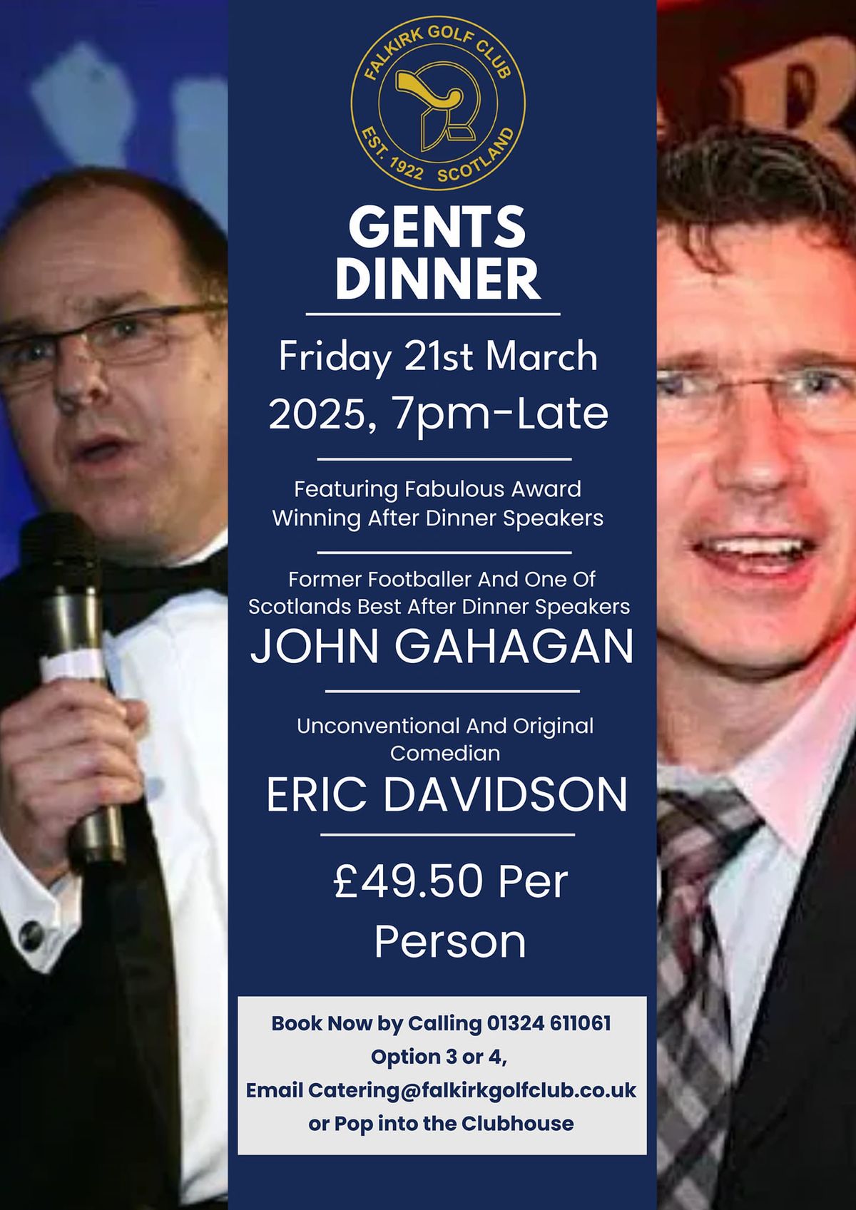 Falkirk Golf Club's Gents Dinner Night