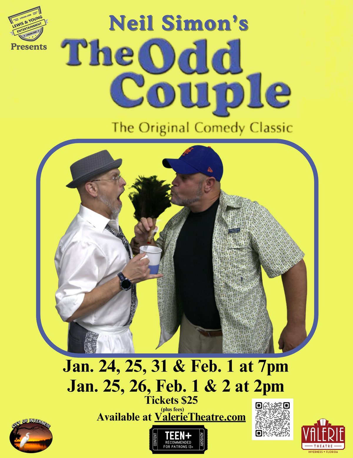 Lewis and Young Entertainment Presents: The Odd Couple