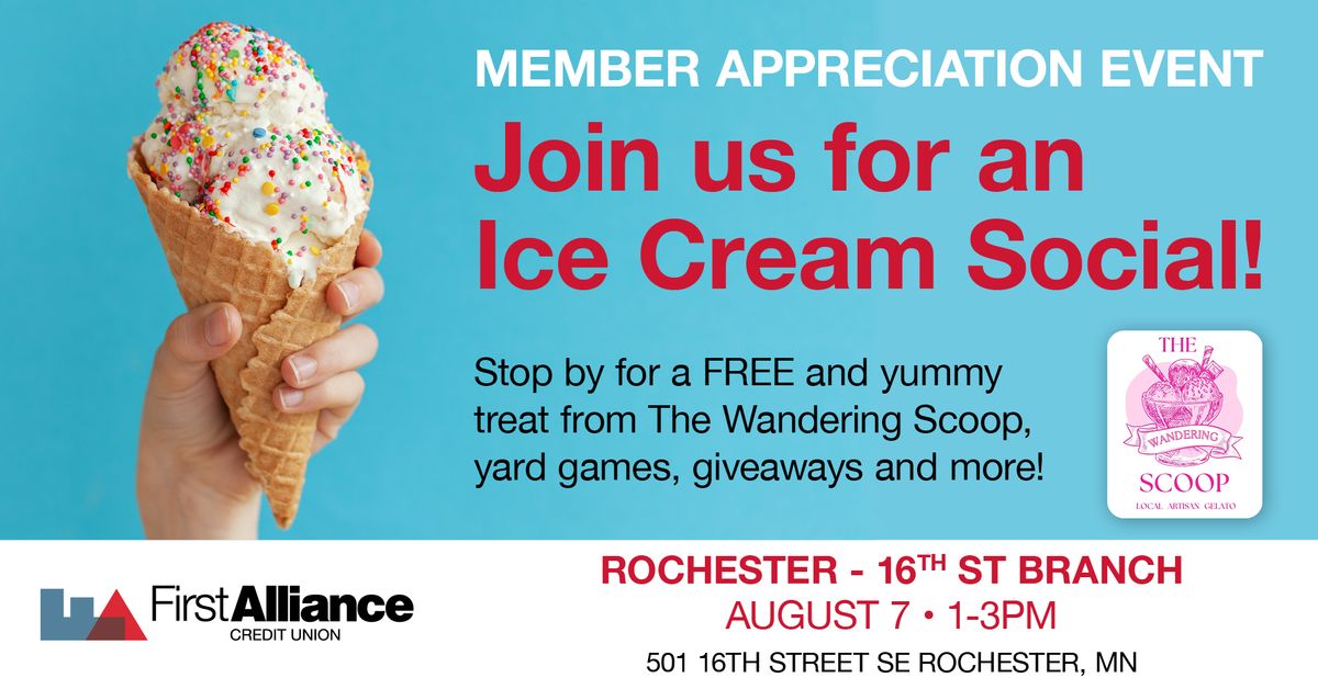 Member Appreciation | Ice Cream Social \ud83c\udf66 The Wandering Scoop | Rochester - 16th St. Branch
