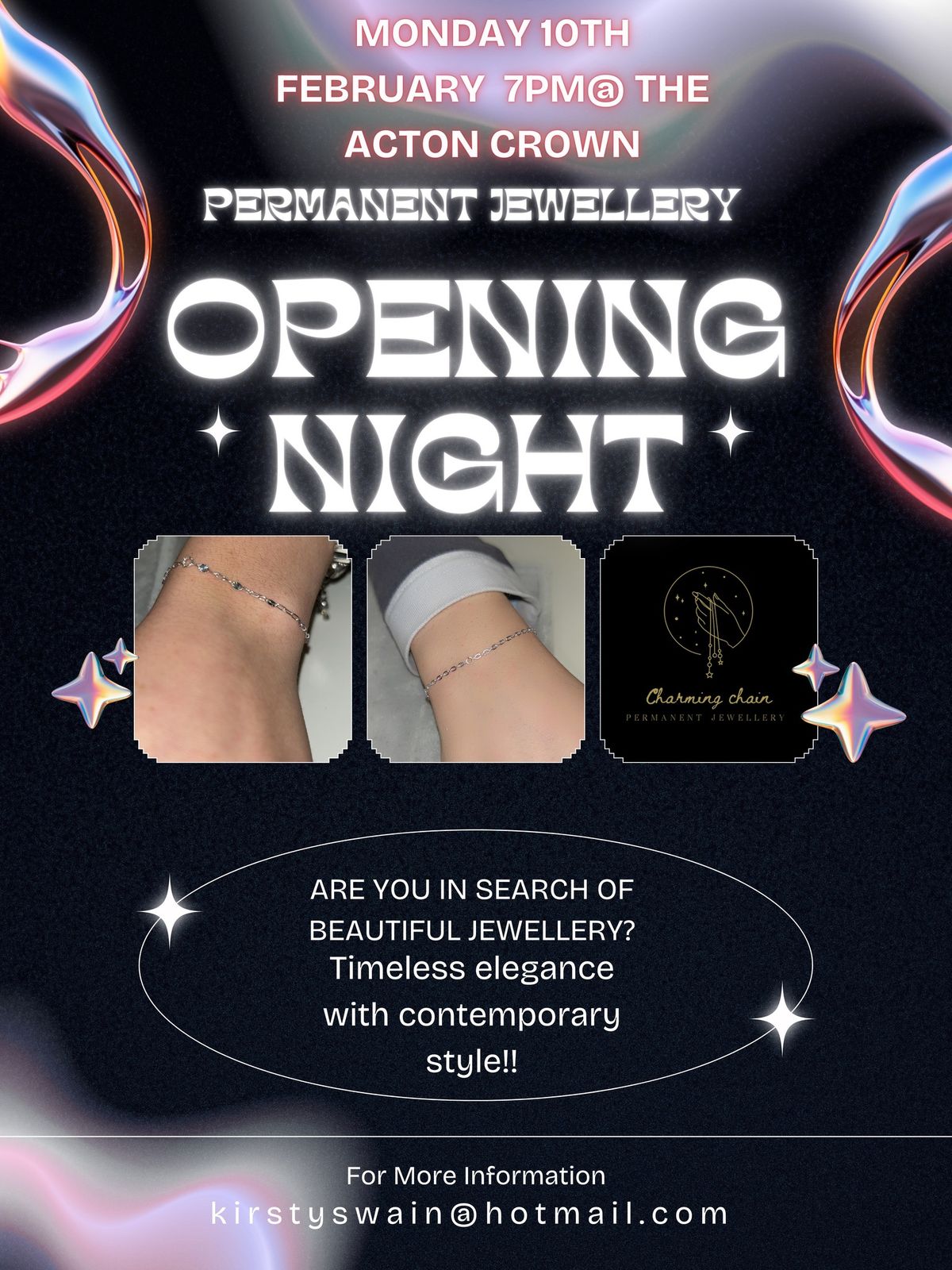 Opening night - permanent jewellery 