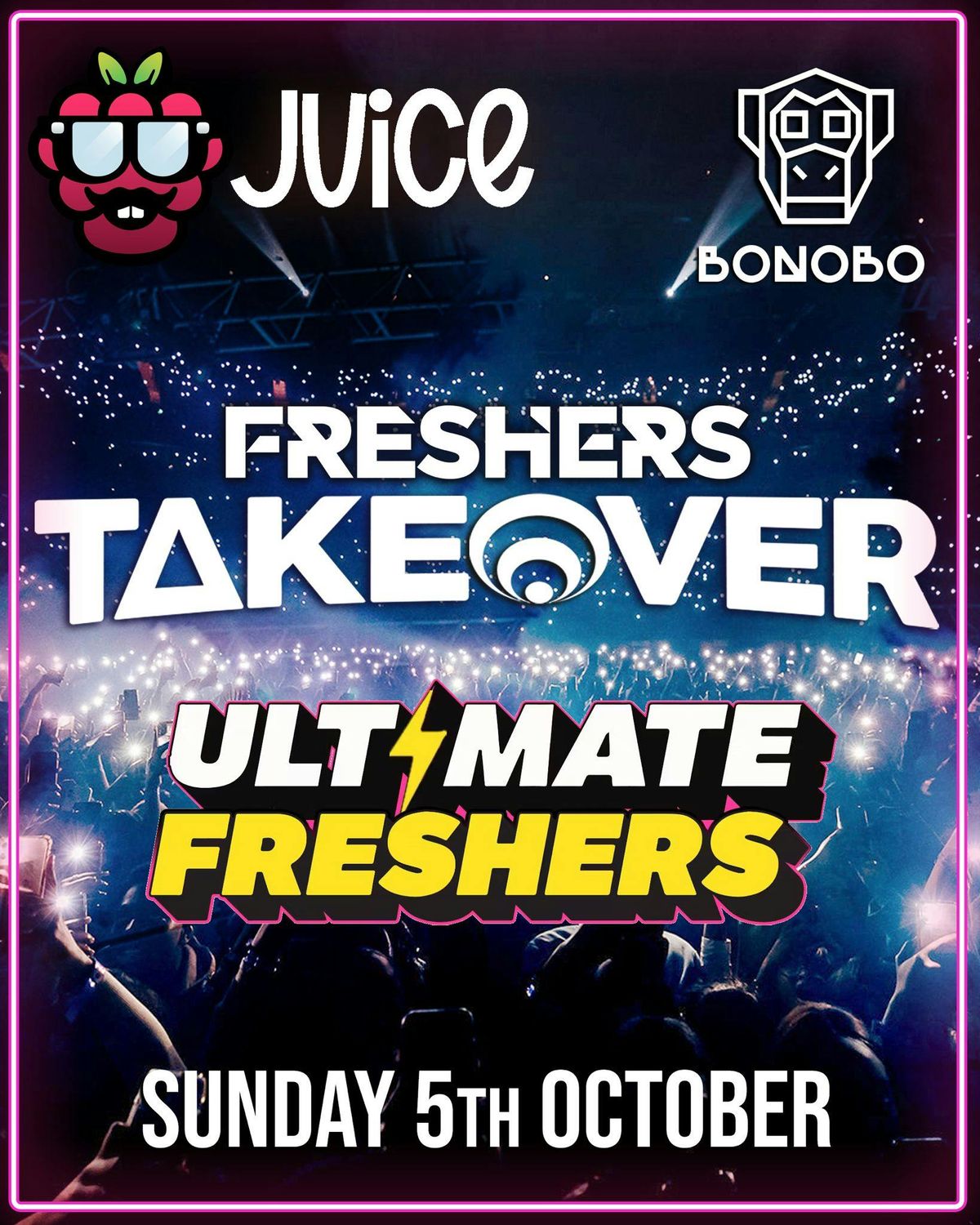 Freshers Takeover Neon Party \ud83e\ude75\ud83c\udfa8 Free BoohooMAN T-Shirt with Every Ticket!