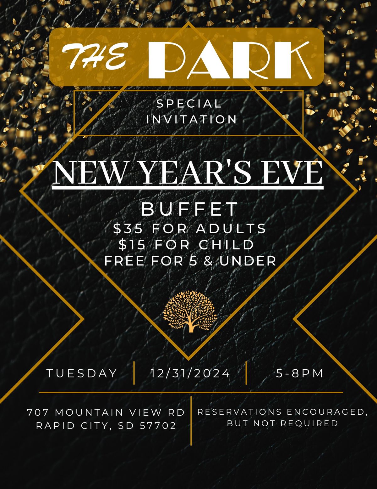 New Years Eve Buffet at The Park