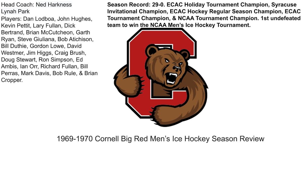 Parking Brown Bears at Cornell Big Red Mens Hockey