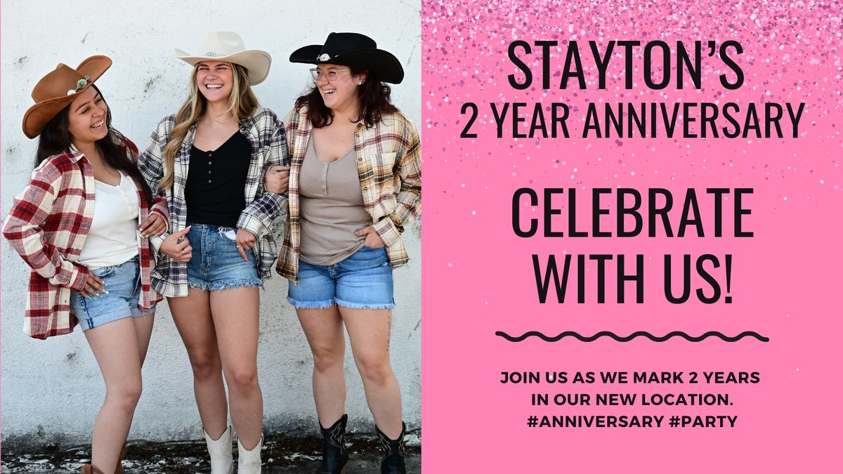 WEST END BOUTIQUE-STAYTON 2 YEAR ANNIVERSARY PARTY