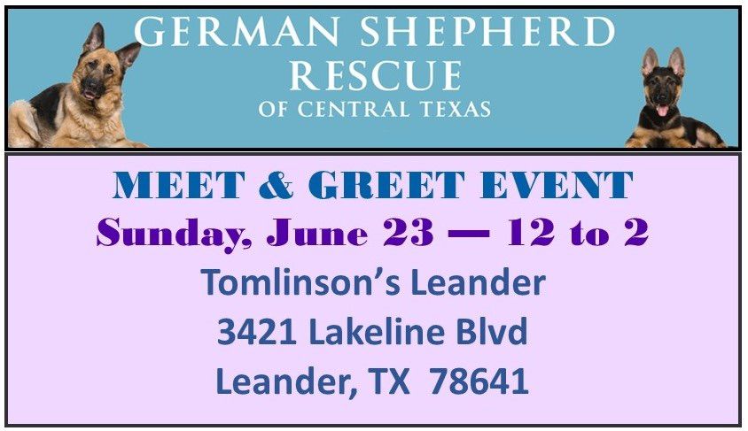 June 23 Meet & Greet Adoption Event 