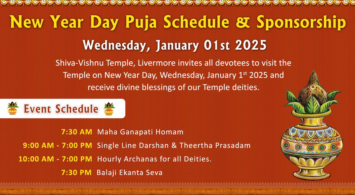 New Year Puja Schedule and Sponsorship