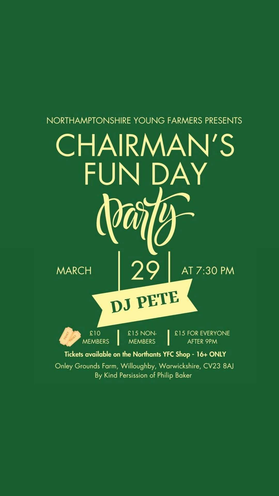 Chairman\u2019s Fun Day Party 