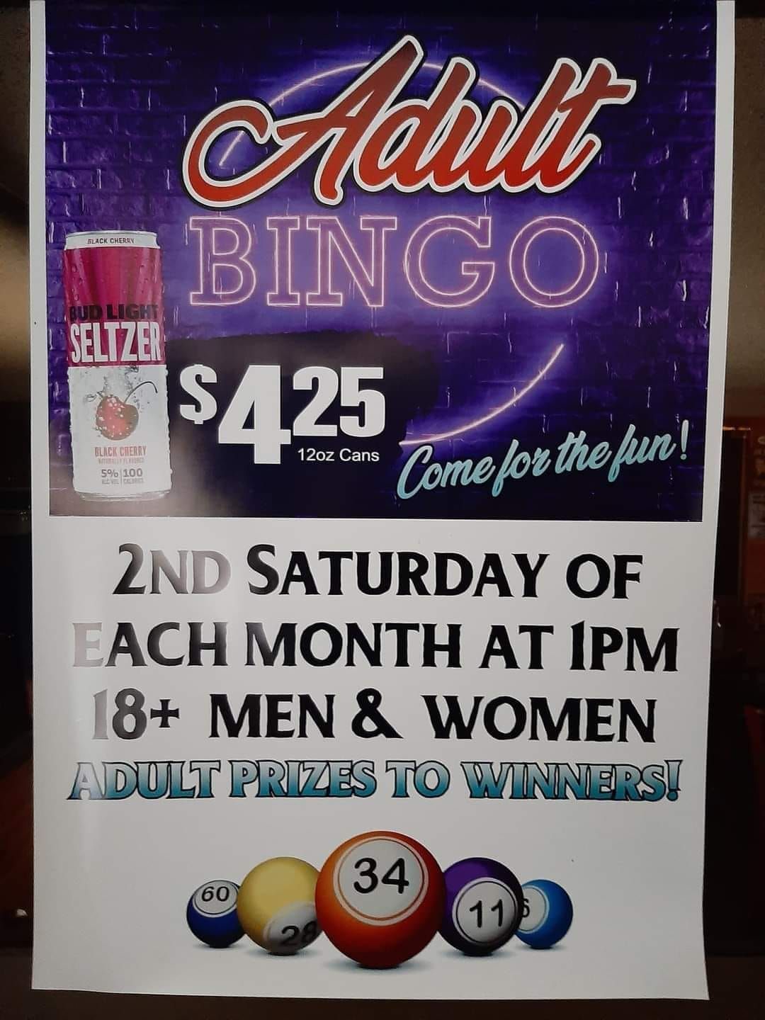 Thanksgiving eve adult Bingo\/ Bongo