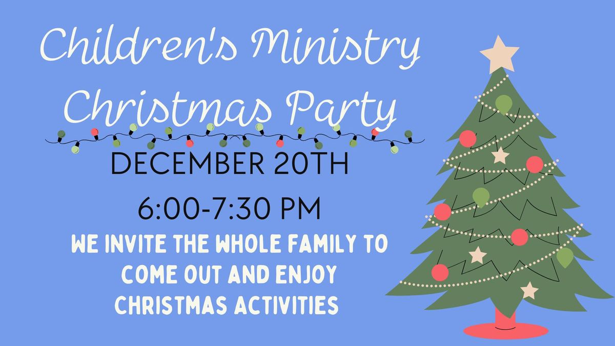 Children's Ministry Christmas Party