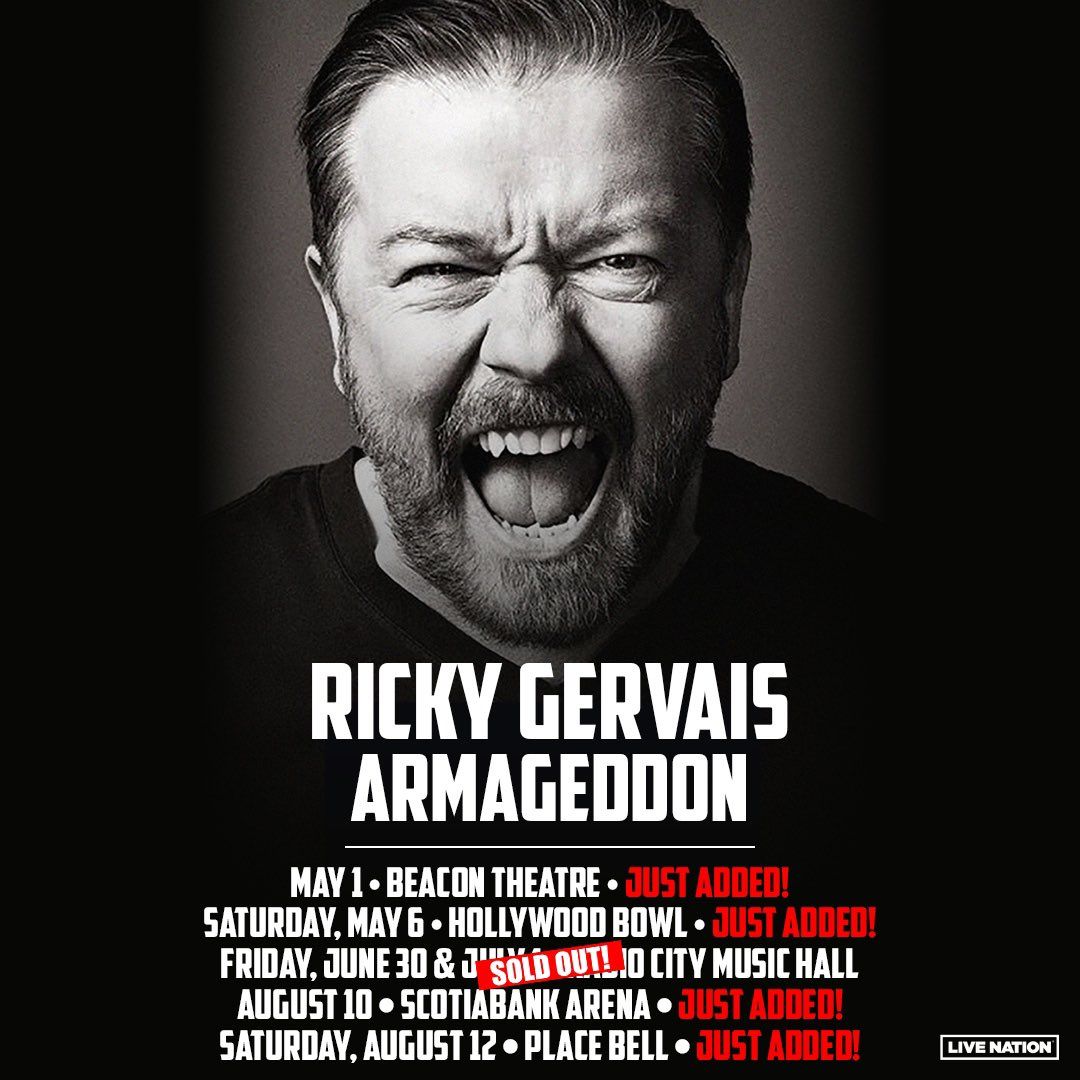 Ricky Gervais Laval Tickets