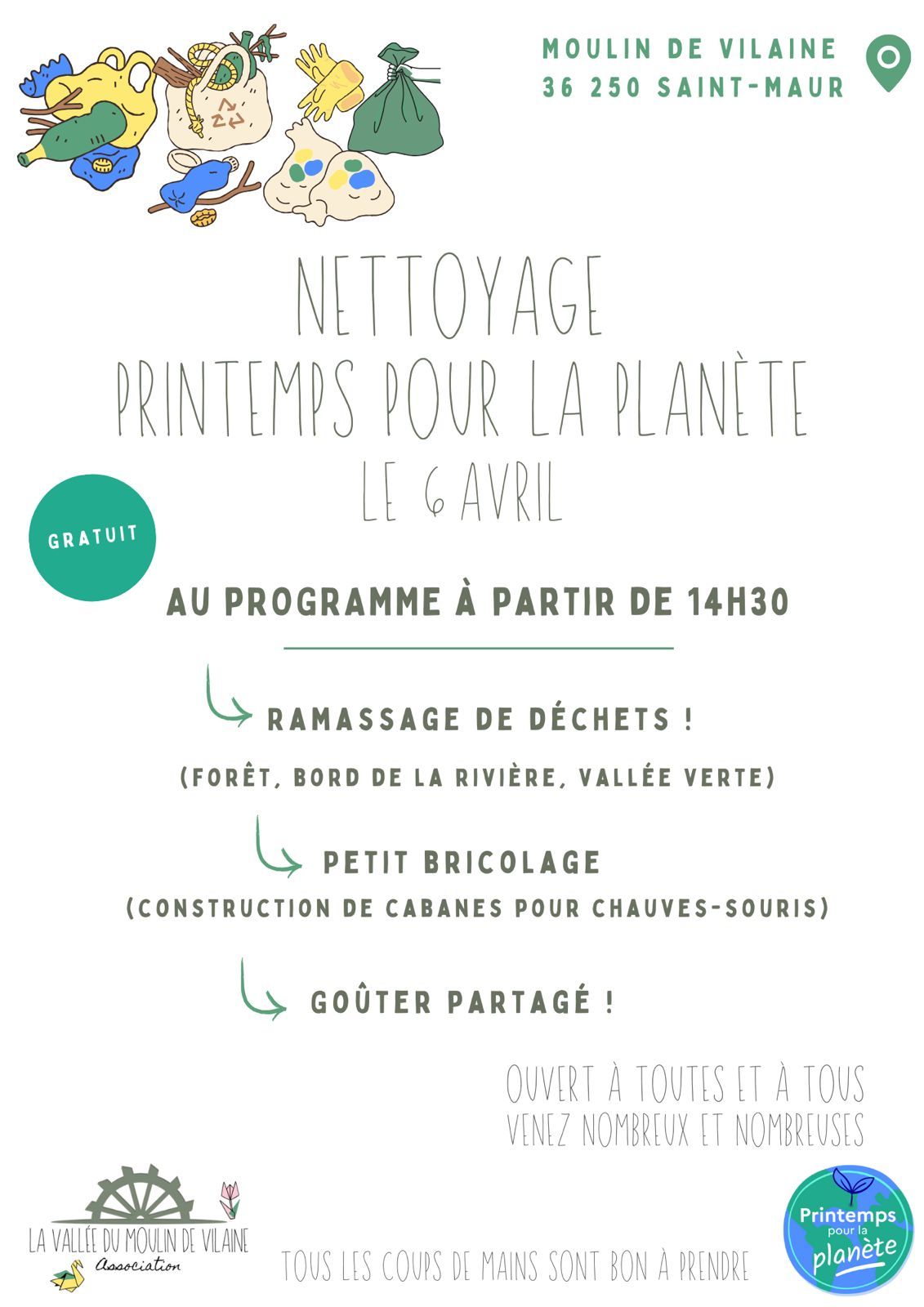 Nettoyage de Printemps "Printemps pour la plan\u00e8te"