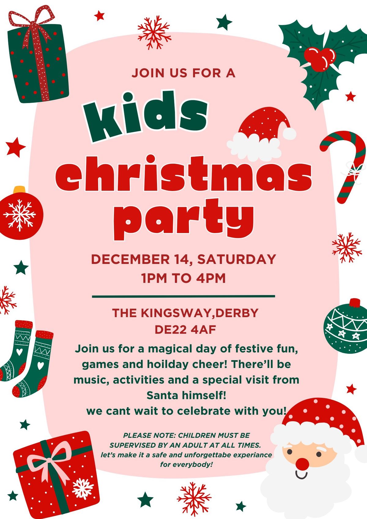 Kids\u2019 Christmas Party at The Kingsway!