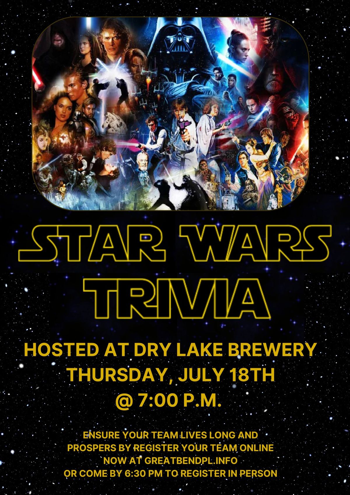 Star Wars Trivia Night @ Dry Lake