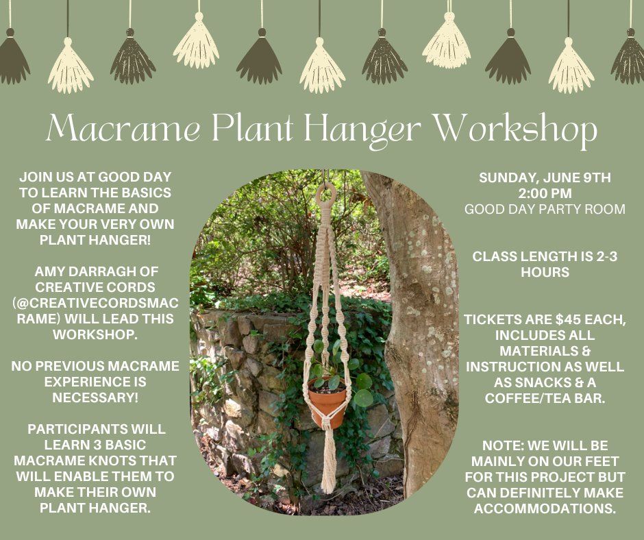 Macrame Plant Hanger Workshop! (with Creative Cords Macrame)