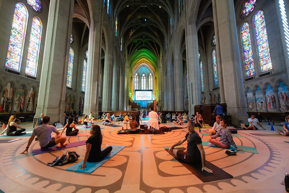 Yoga on the Labyrinth