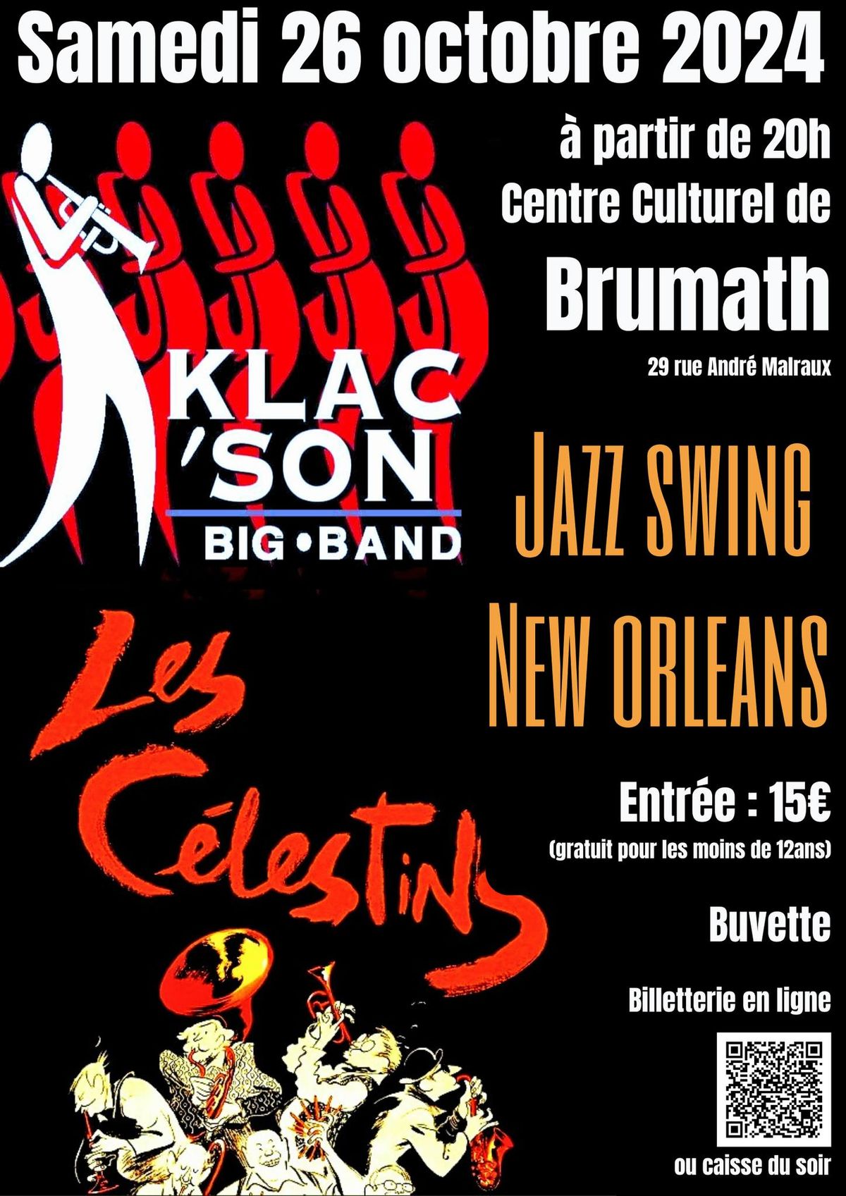 Soir\u00e9e de double concert Jazz Swing New Orl\u00e9ans