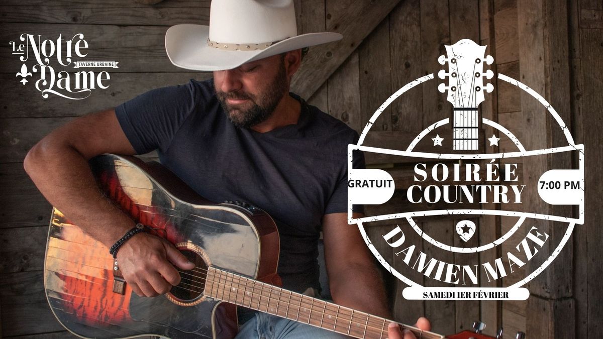 Soir\u00e9e Country avec Damien Maze